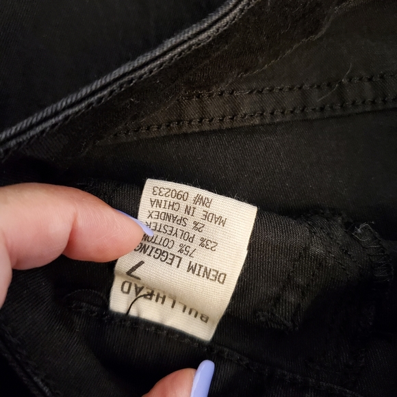Bullhead Black Denim Jeans Sz 7 - Picture 6 of 6